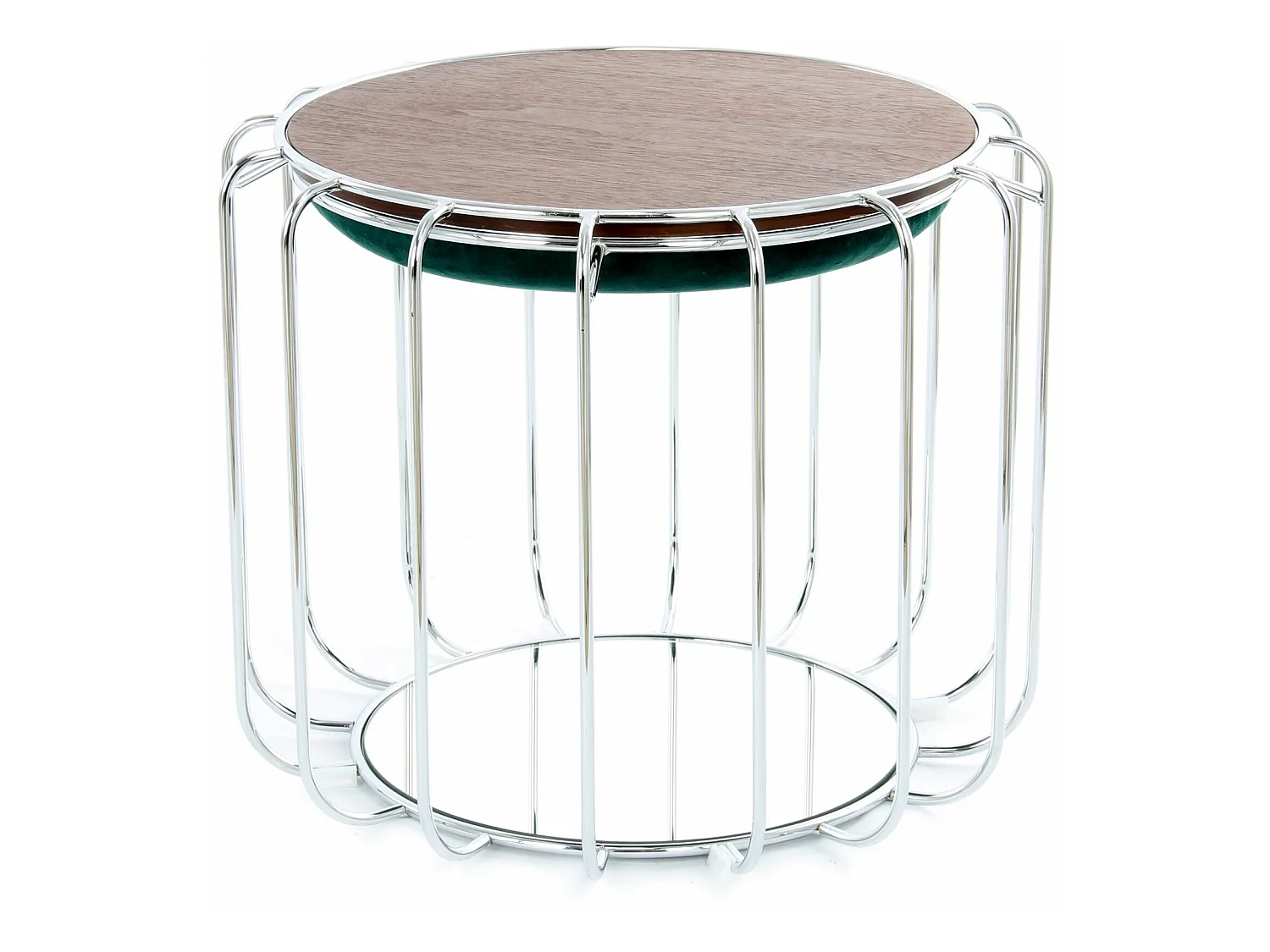Pouf reverse table d'appoint confortable silver