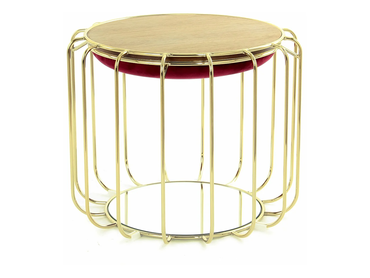 Pouf reverse table d'appoint confortable gold