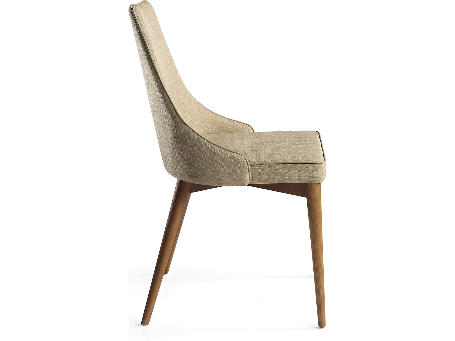 Chaise rembourrée avec pieds bois