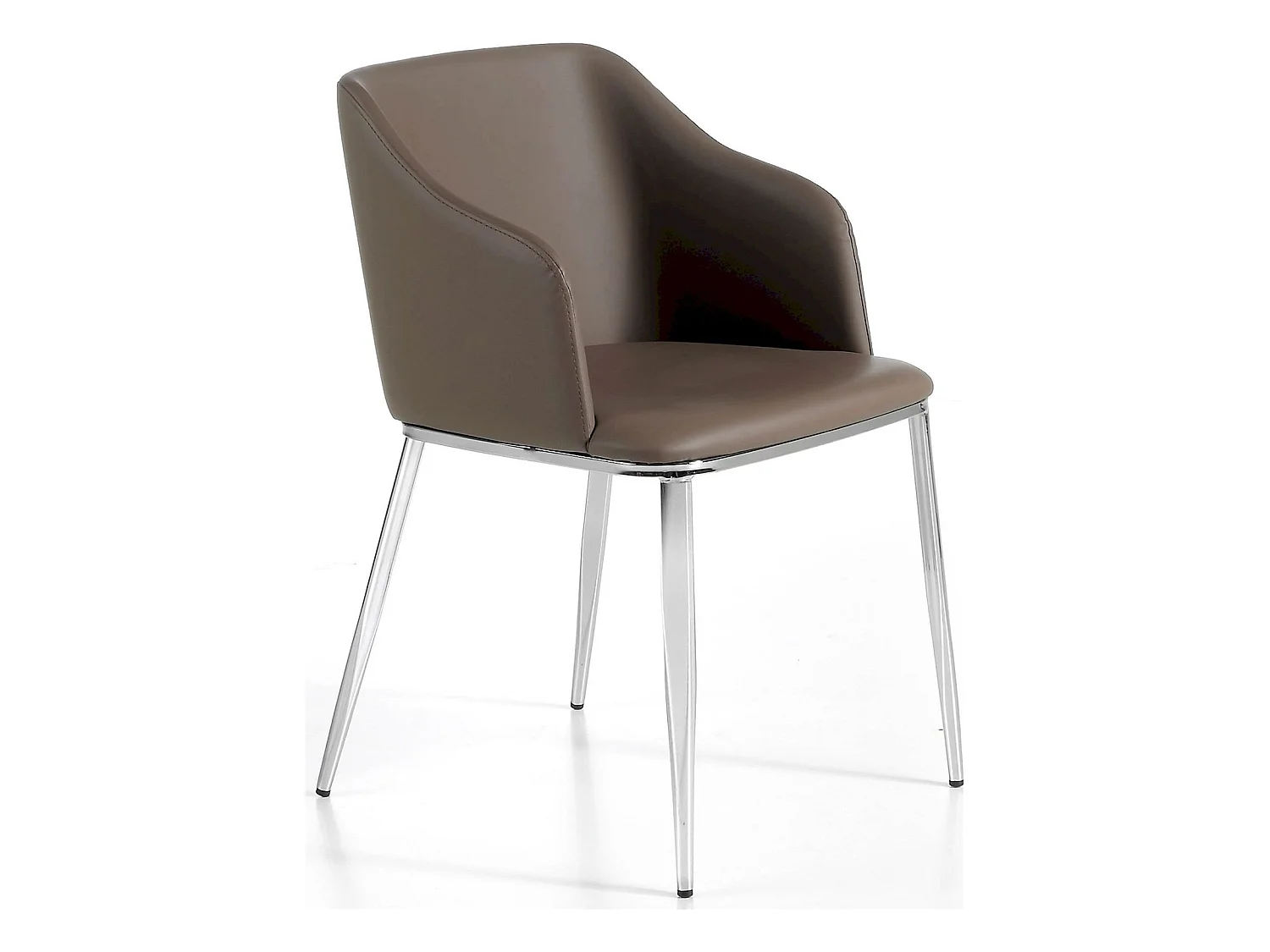 Chaise rembourrée avec structure en acier peint époxy