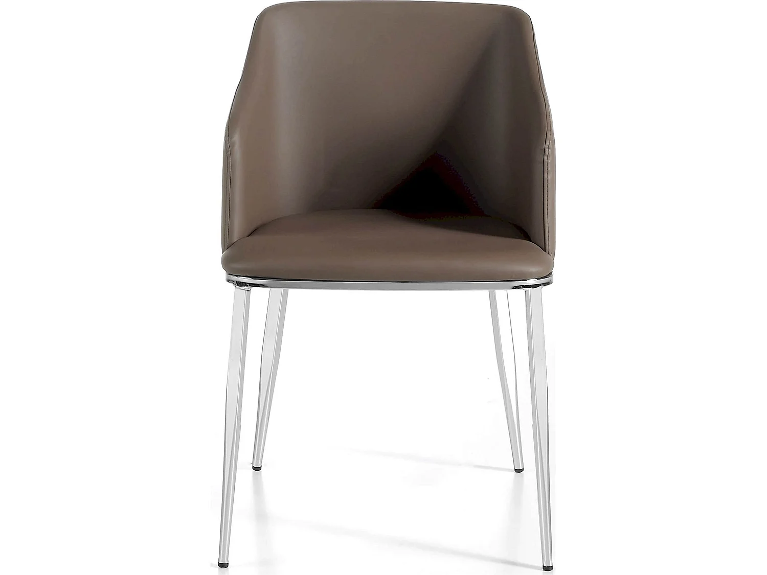 Chaise rembourrée avec structure en acier peint époxy