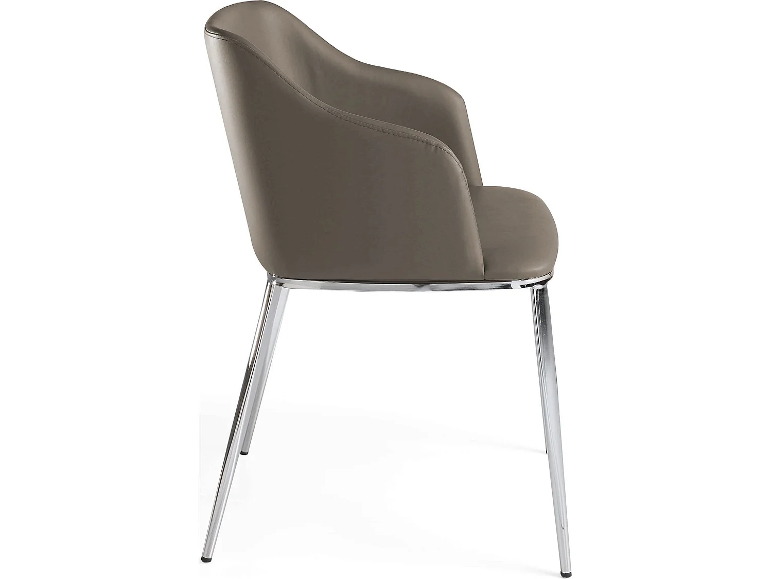 Chaise rembourrée avec structure en acier peint époxy