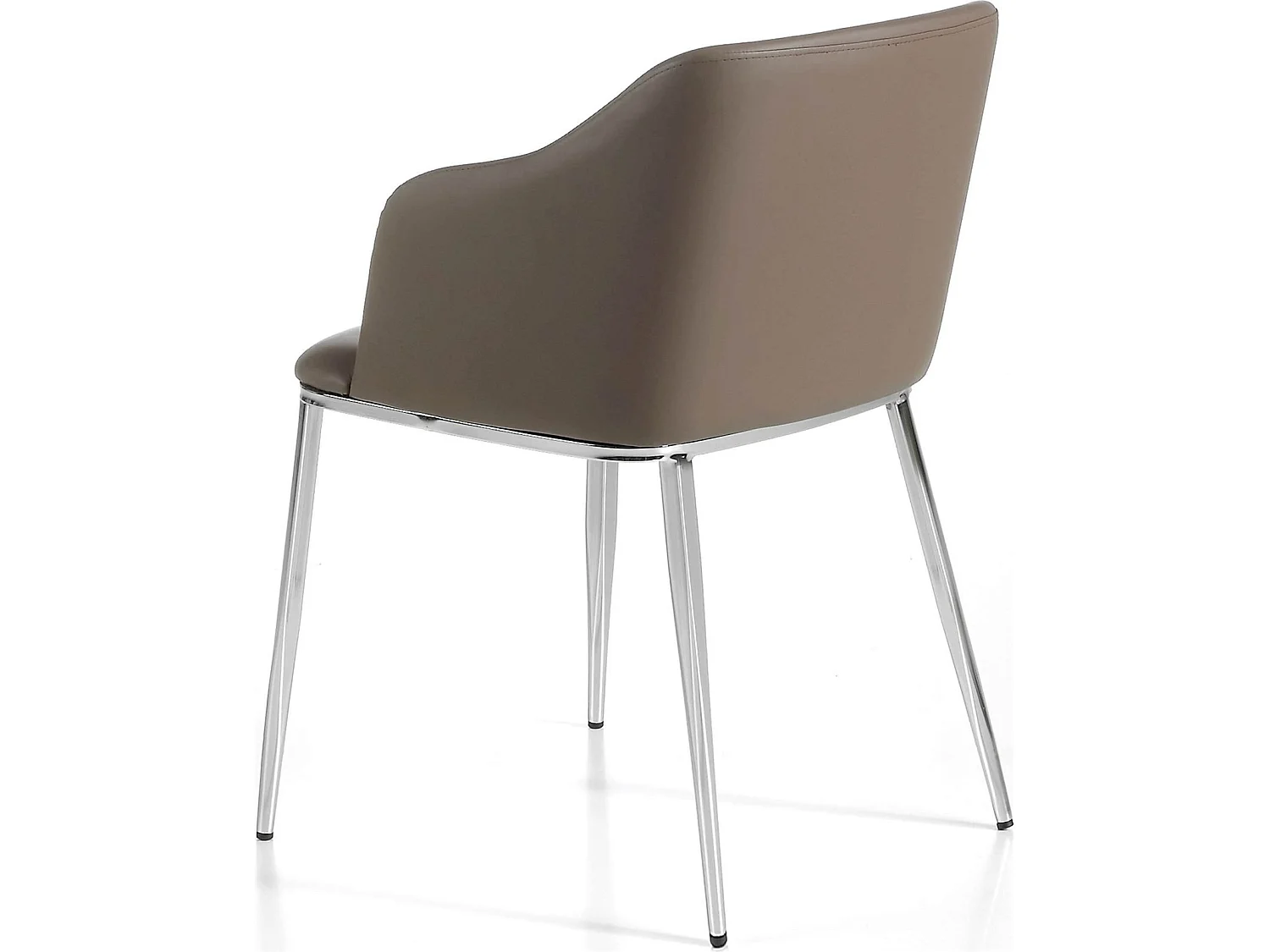 Chaise rembourrée avec structure en acier peint époxy