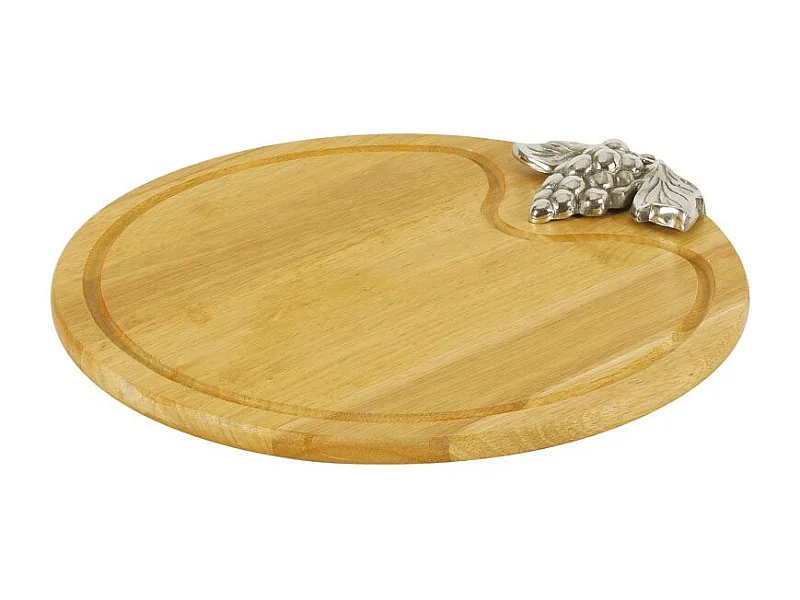 Planche à découper ronde en bois Raisin