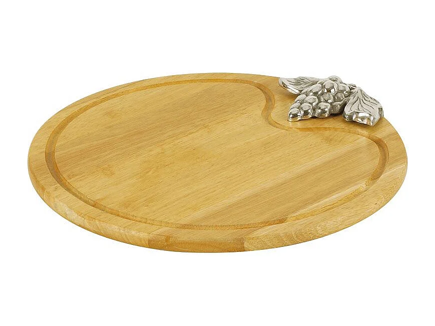 Planche à découper ronde en bois Raisin