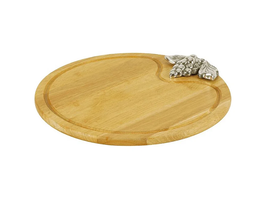 Planche à découper ronde en bois Raisin