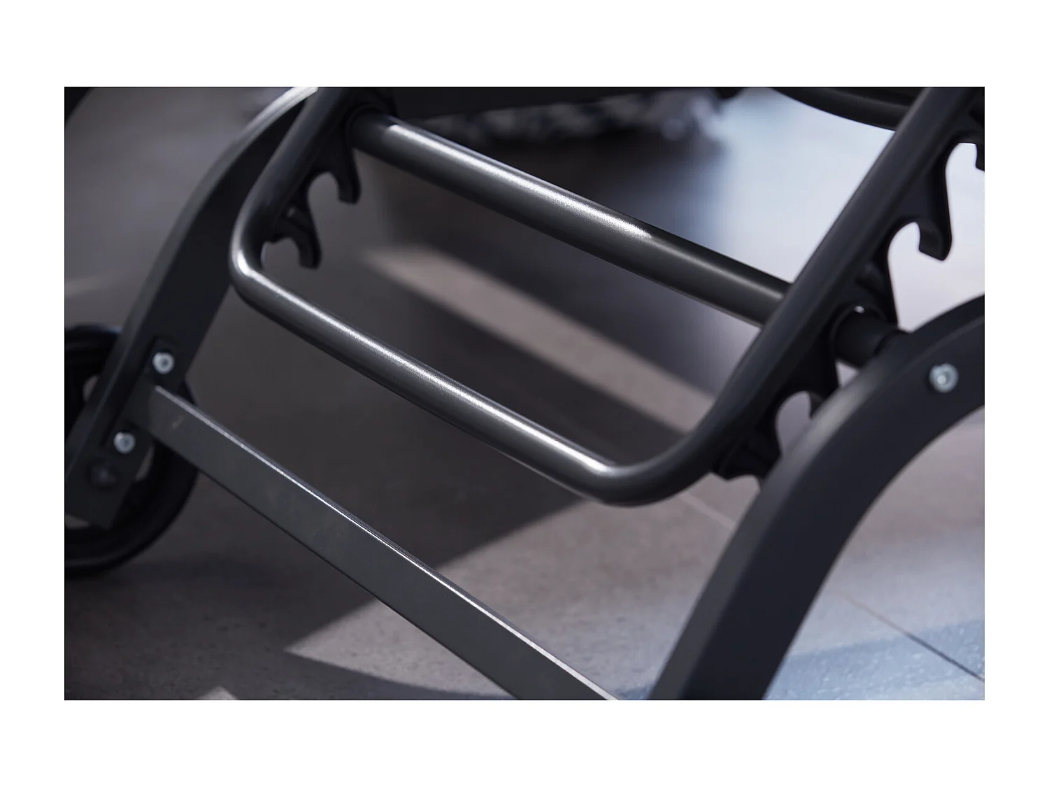 Lot de 2 transats aluminium gris foncé LISBOA