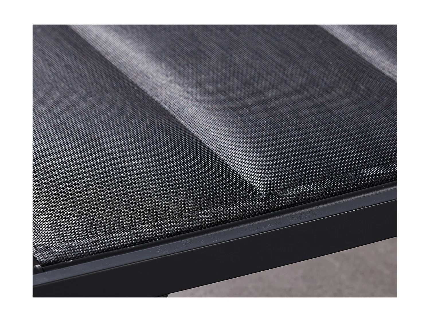 Lot de 2 transats aluminium noir LISBOA