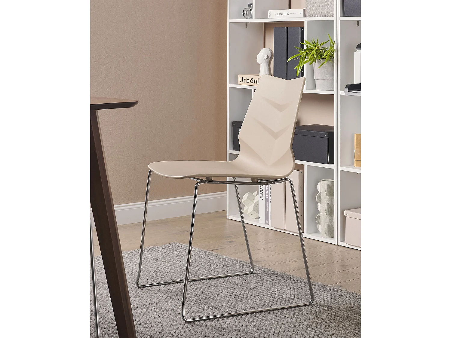 Lot de 4 chaises de salle à manger HARTLEY Beige