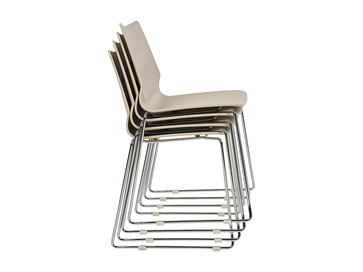 Lot de 4 chaises de salle à manger HARTLEY Beige