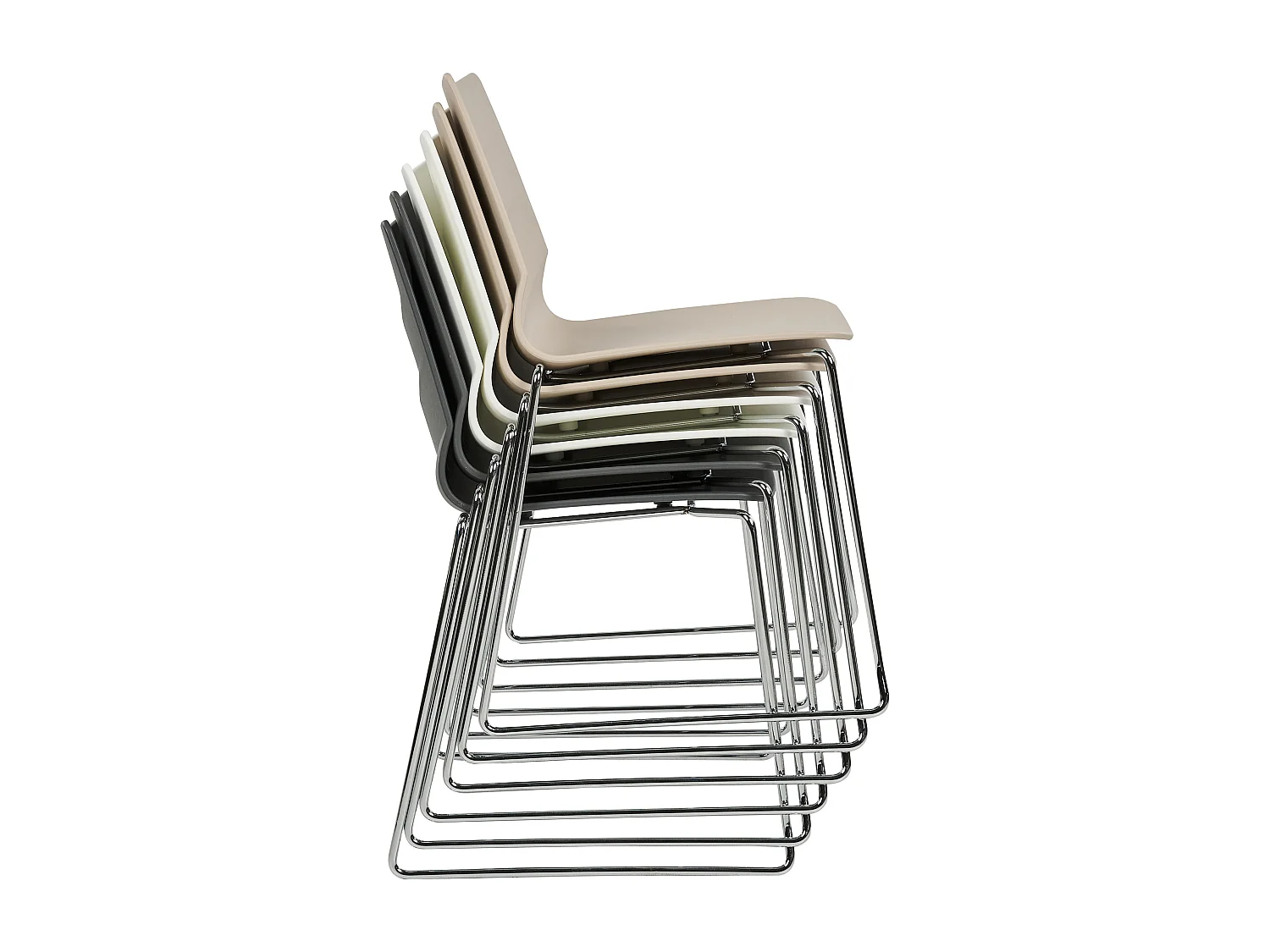 Lot de 4 chaises de salle à manger HARTLEY Beige