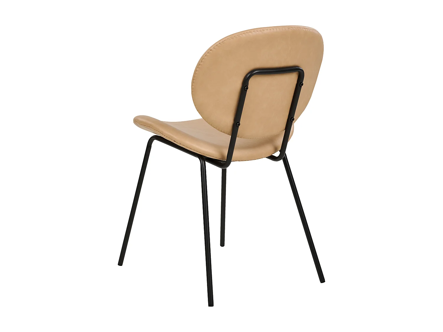 Lot de 2 chaises de salle à manger LUANA Cuir PU Beige sable