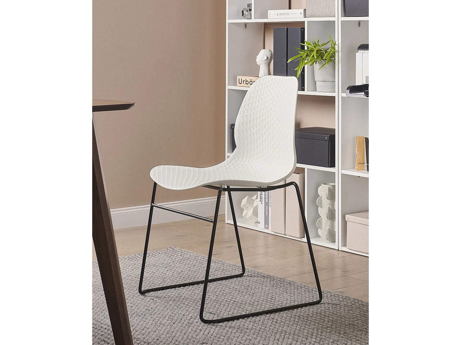 Lot de 4 chaises de conférence PANORA Blanc