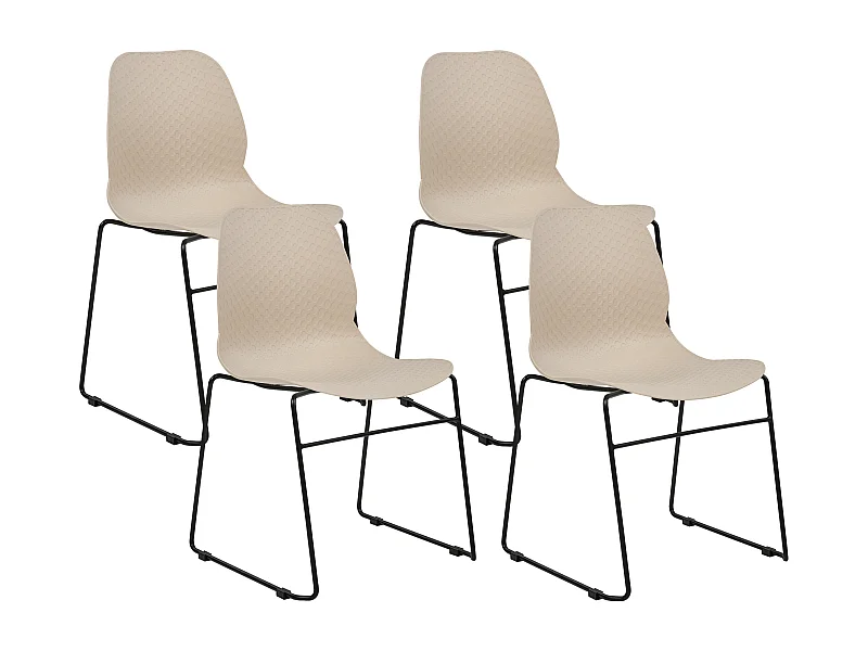 Set van 4 vergaderstoelen PANORA Beige