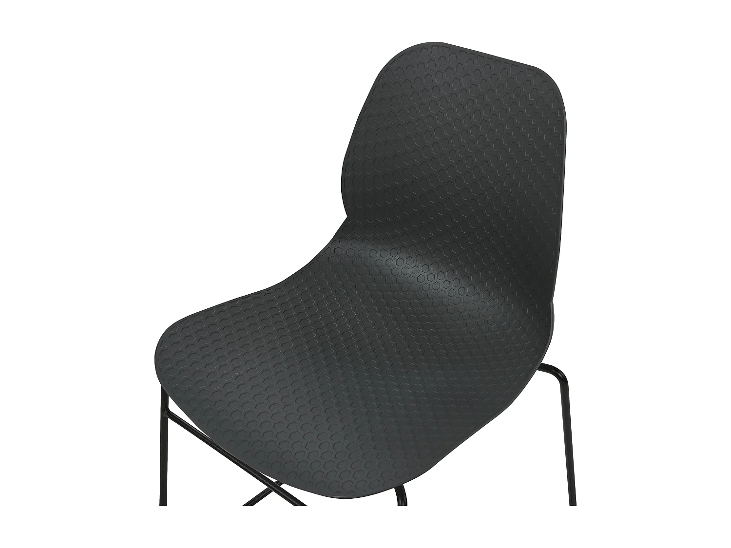 Lot de 4 chaises de conférence PANORA Gris foncé