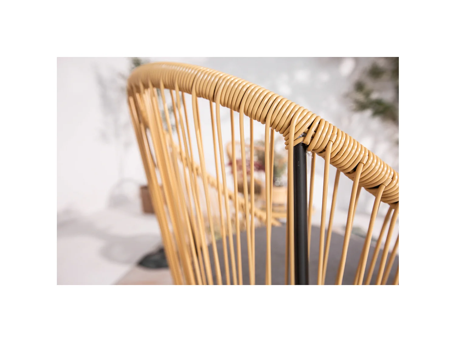 Balkonset Beige 2 fauteuils en 1 tafel IPANEMA van Natuurlijk Rotan