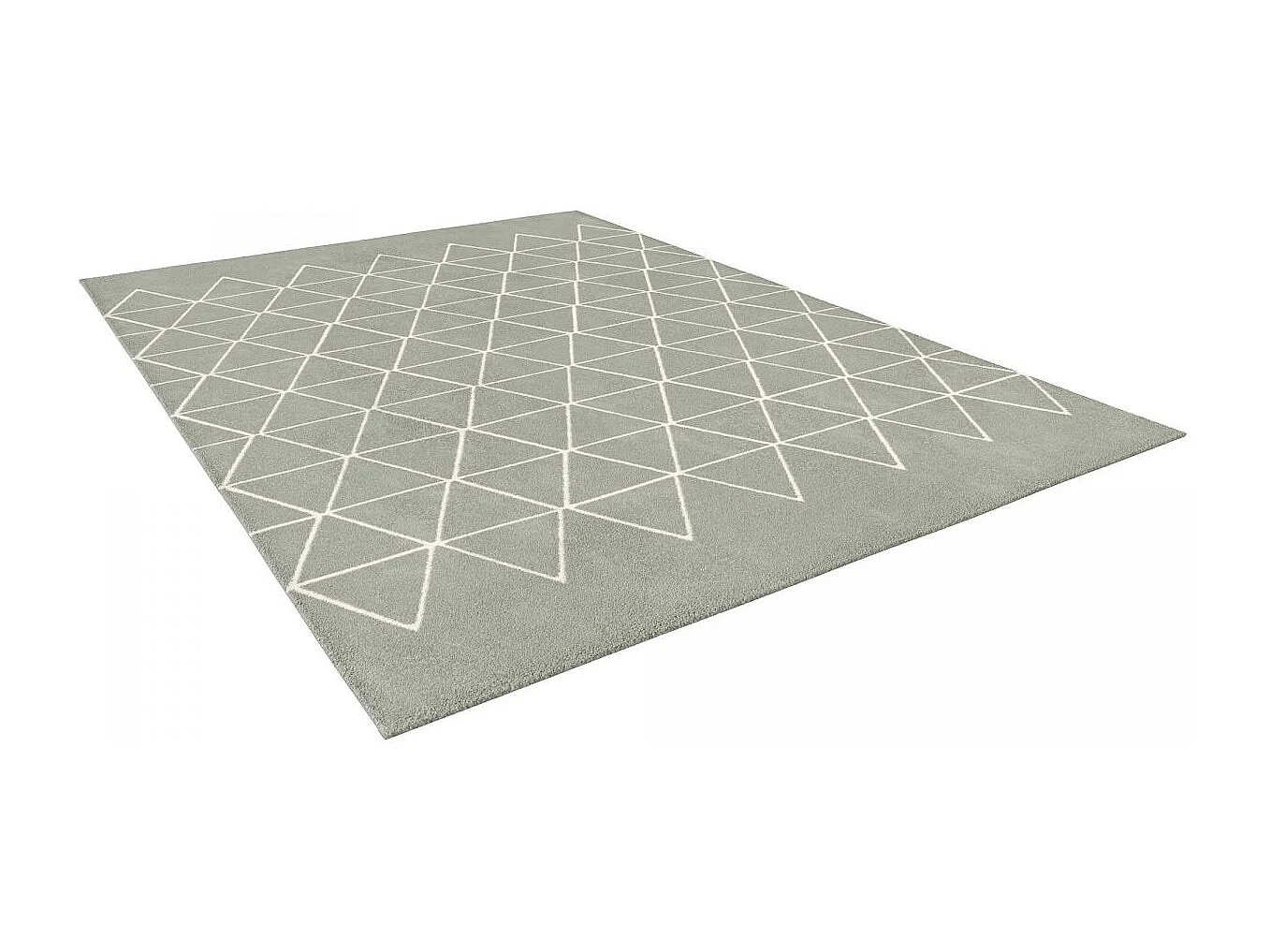 tapis salon 140x200 tissé gris et crème rectangle motif abstrait LUCEN 4