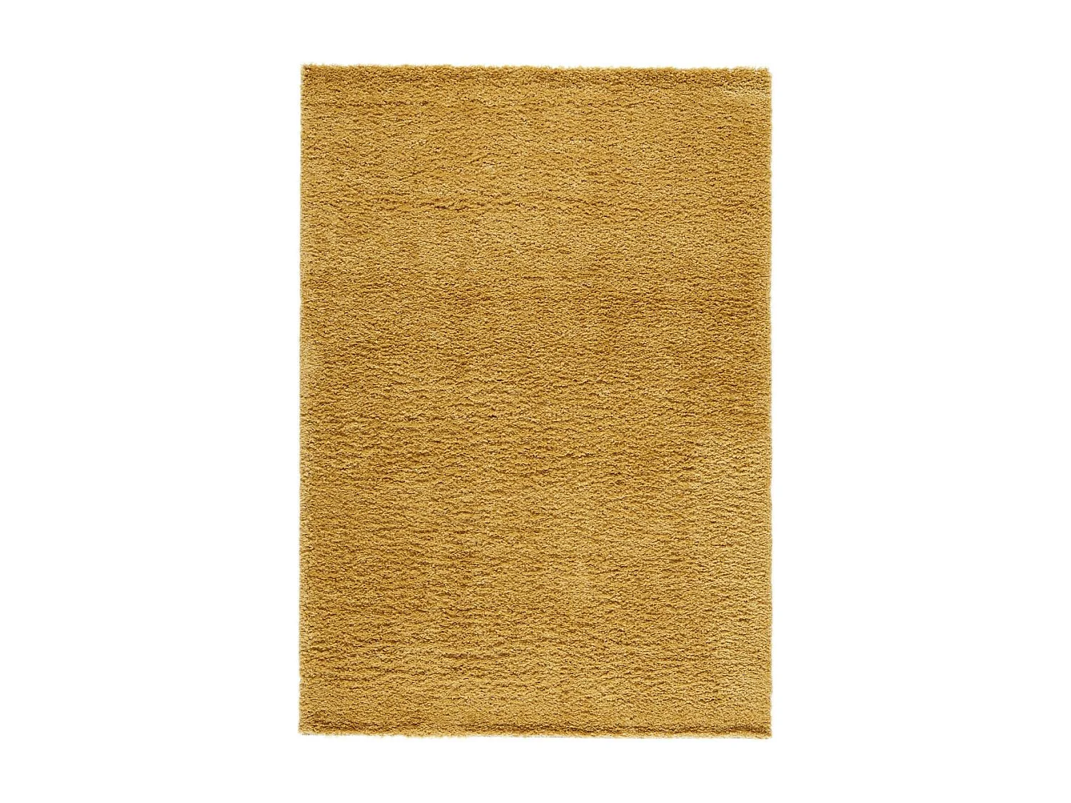 Tapis shaggy 160x230 rectangle tissé jaune motif uni CROMA 5