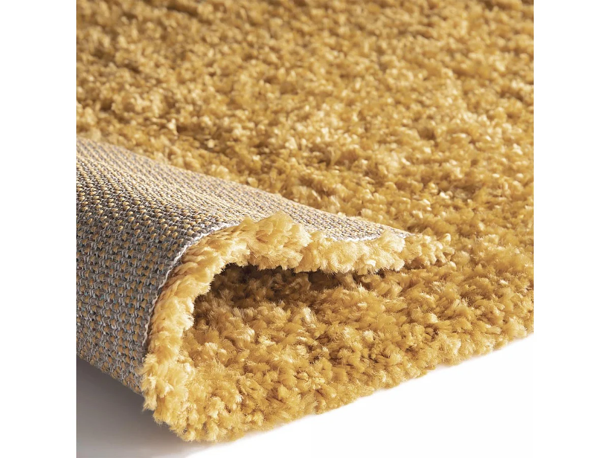 Tappeto Shaggy 160x230 rettangolo intrecciato giallo fantasia unita CROMA 5