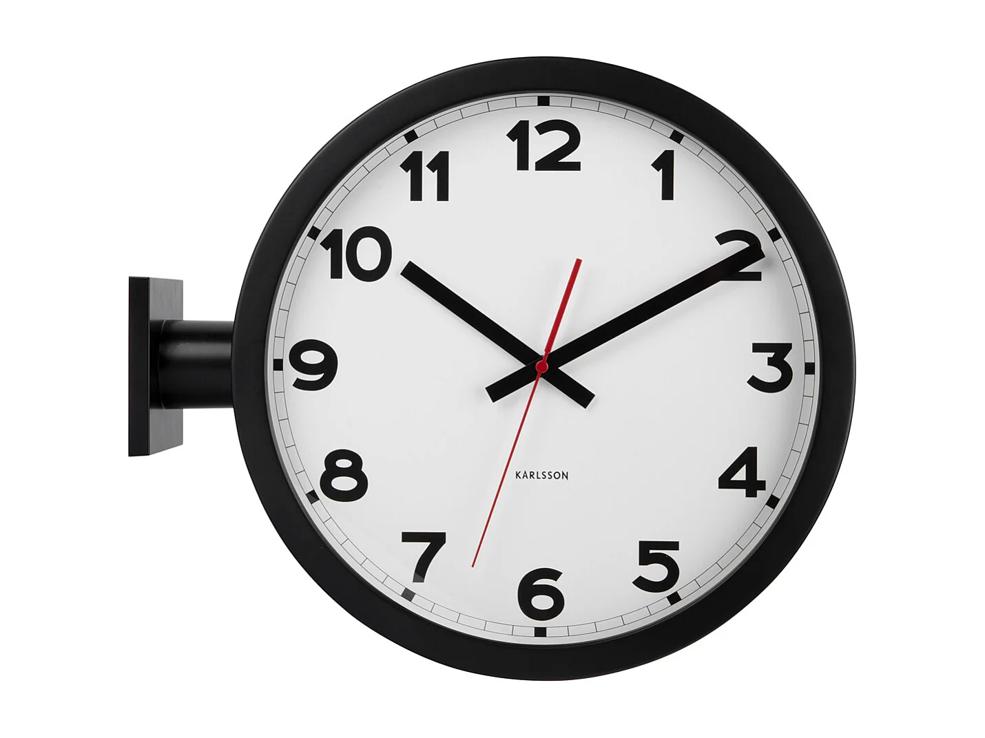 Horloge murale double face H38cm Blanc  Present Time