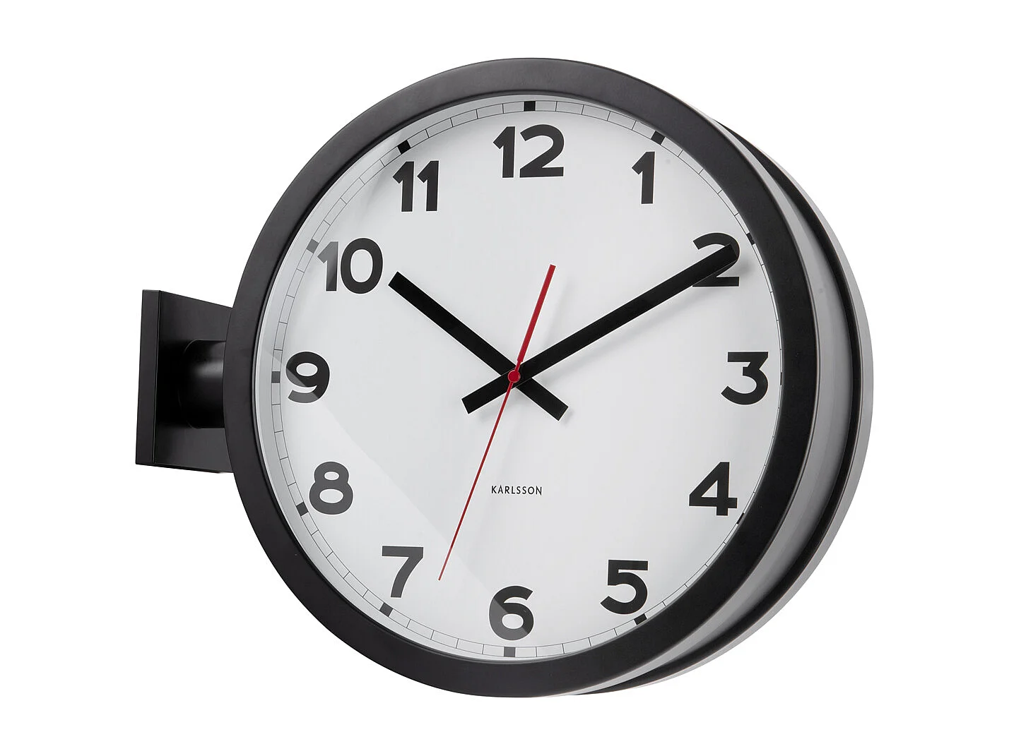 Horloge murale double face H38cm Blanc  Present Time