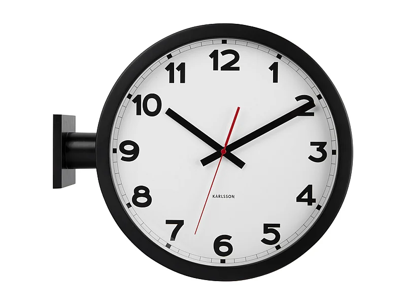 Horloge murale double face H38cm Blanc  Present Time