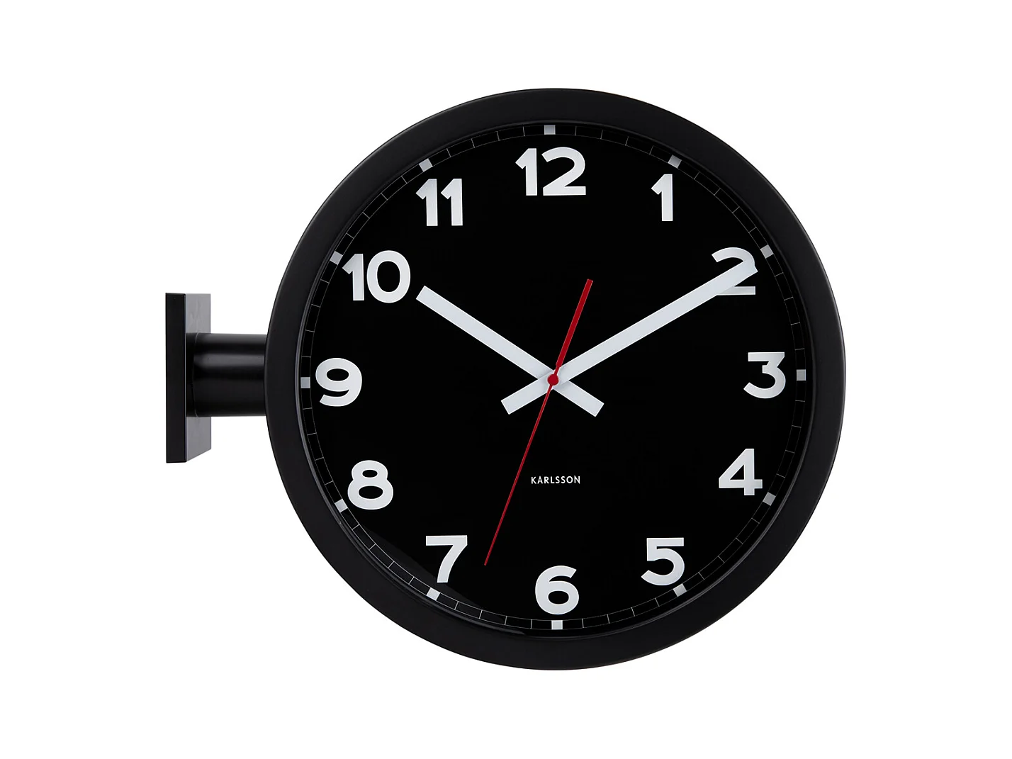 Horloge murale double face H38cm Noir  Present Time