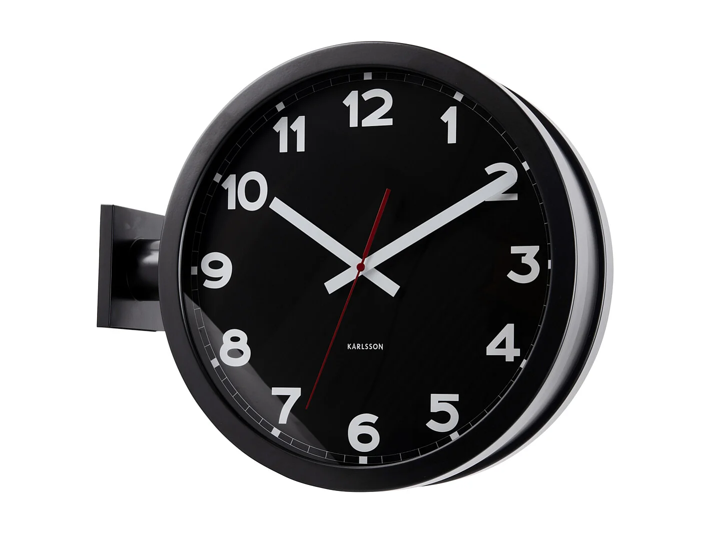 Horloge murale double face H38cm Noir  Present Time
