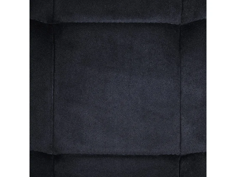 Lot de 2 chaises en velours noir avec piètement métal noir - NAMI