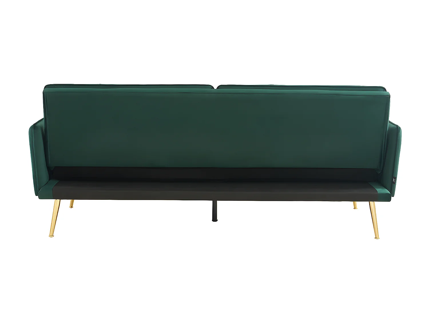Canapé droit ADAM convertible velours vert foncé