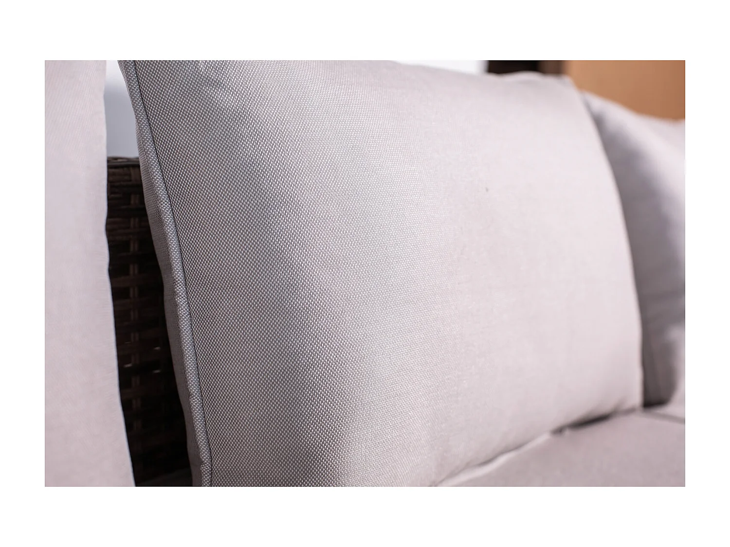 Loungeset voor in de tuin 5-zits van grijze gevlochten hars TENERIFE - Modern, moduleerbaar en comfortabel