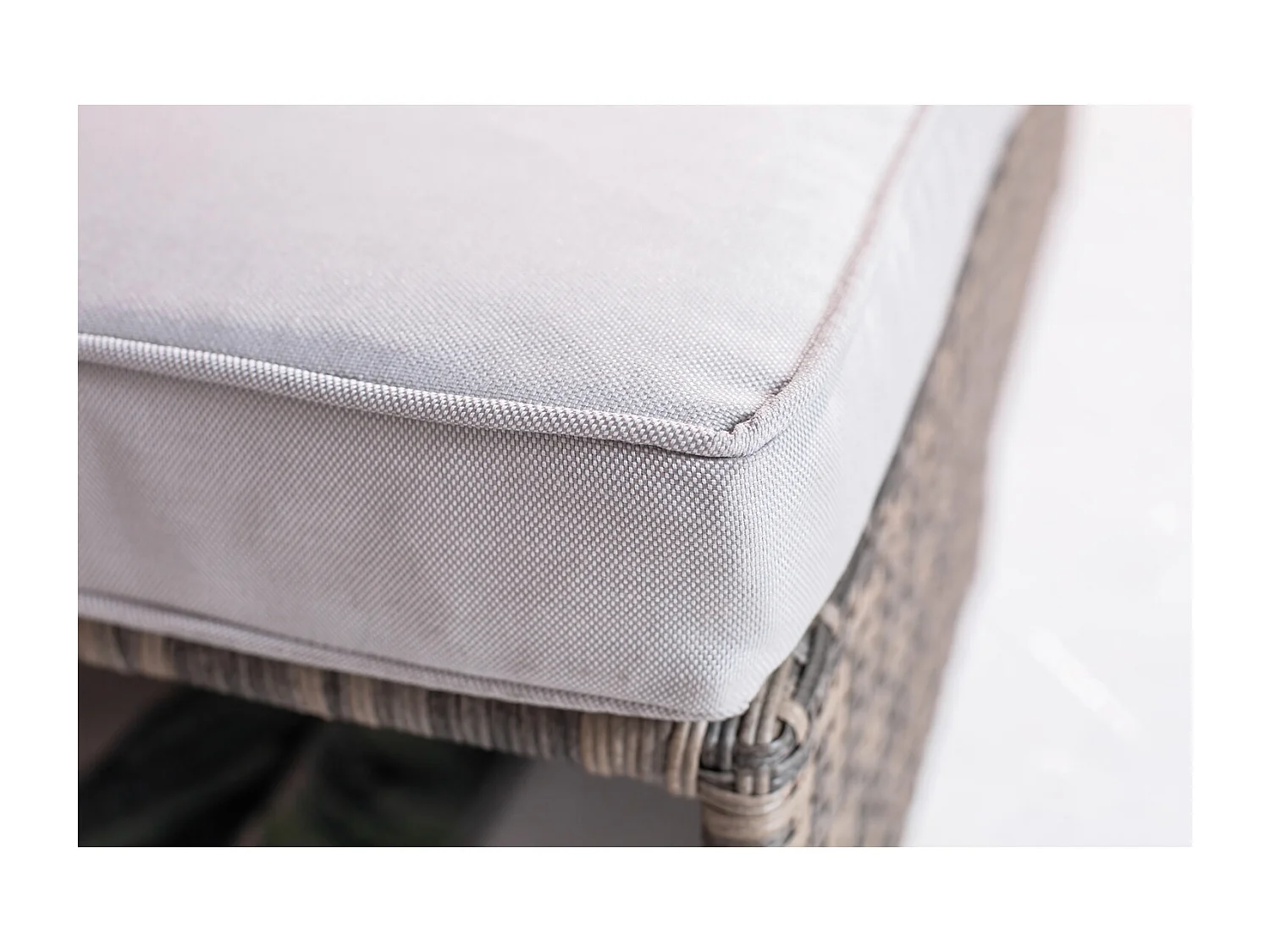 Loungeset voor in de tuin 5-zits van grijze gevlochten hars TENERIFE - Modern, moduleerbaar en comfortabel