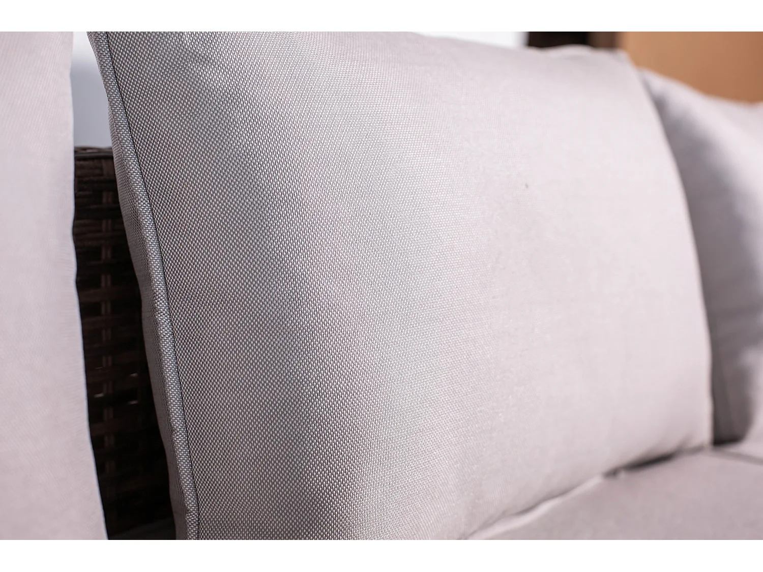 Loungeset voor in de tuin 5-zits van grijze gevlochten hars TENERIFE - Modern, moduleerbaar en comfortabel