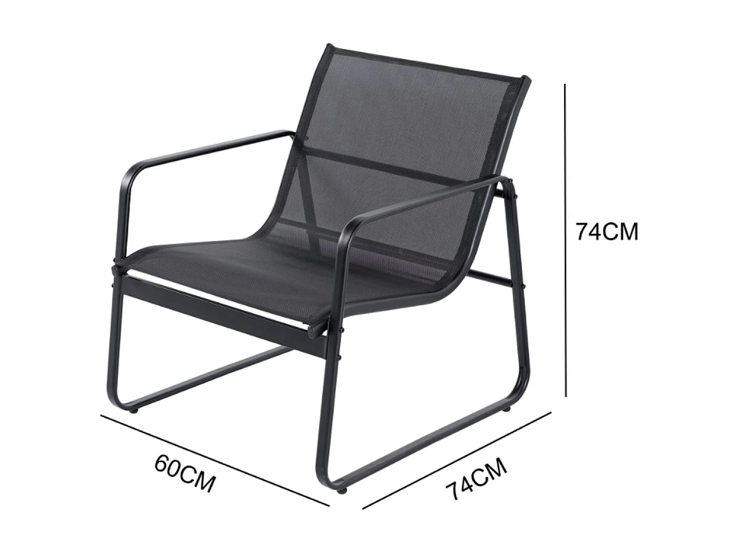 Metalen tuinset 4 plaatsen SINTRA - Elegant design voor kleine buitenruimtes