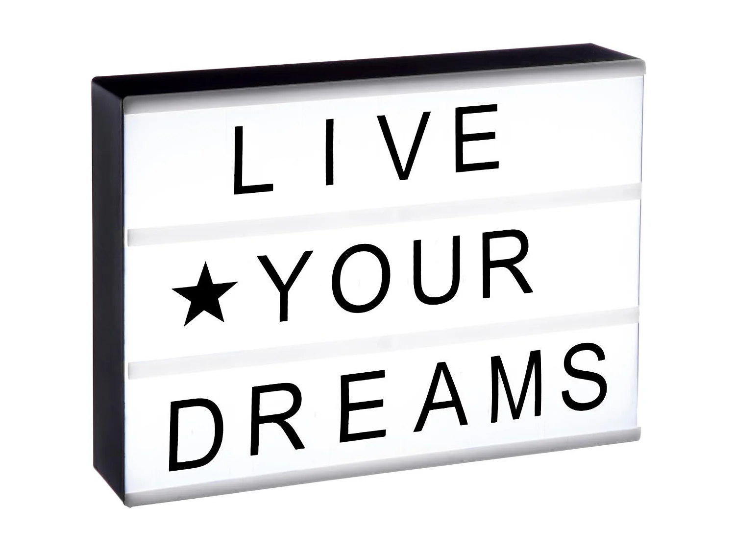 Boîte lumineuse à message Noir et blanc - ATMOSPHERA