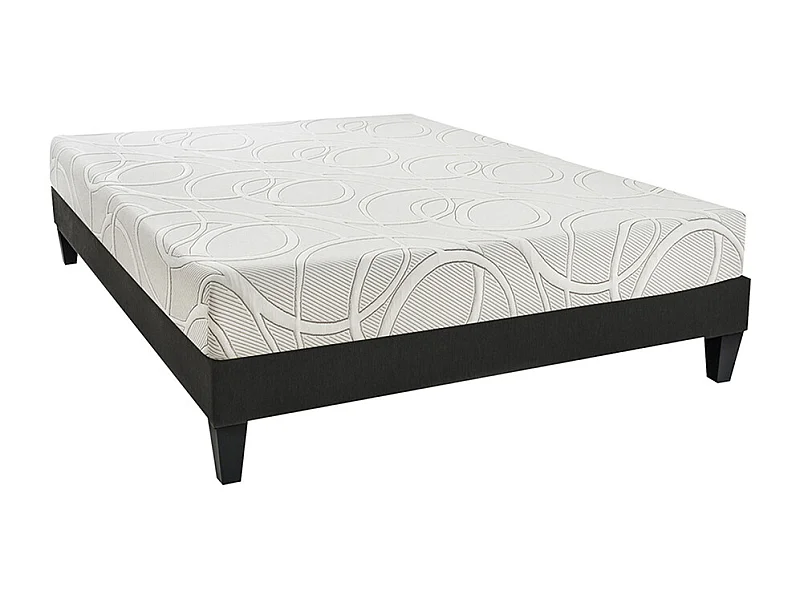 OLYMPE LITERIE | Ensemble POSEIDON 90x190 cm | Matelas Mémoire de forme + Sommier Bois
