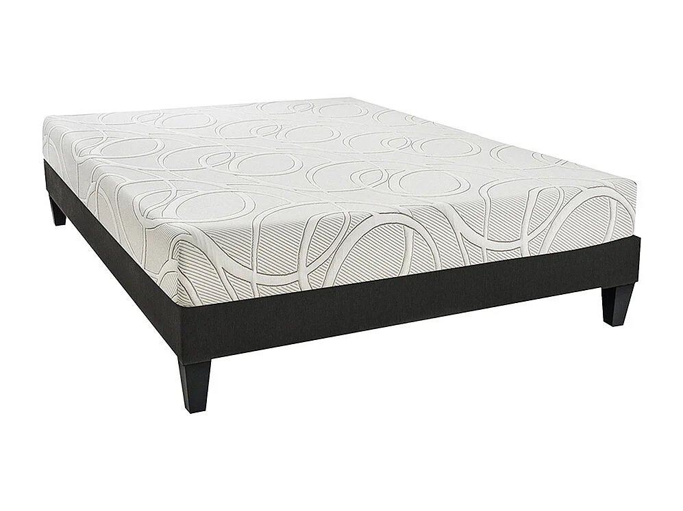 OLYMPE LITERIE | Ensemble POSEIDON 90x190 cm | Matelas Mémoire de forme + Sommier Bois