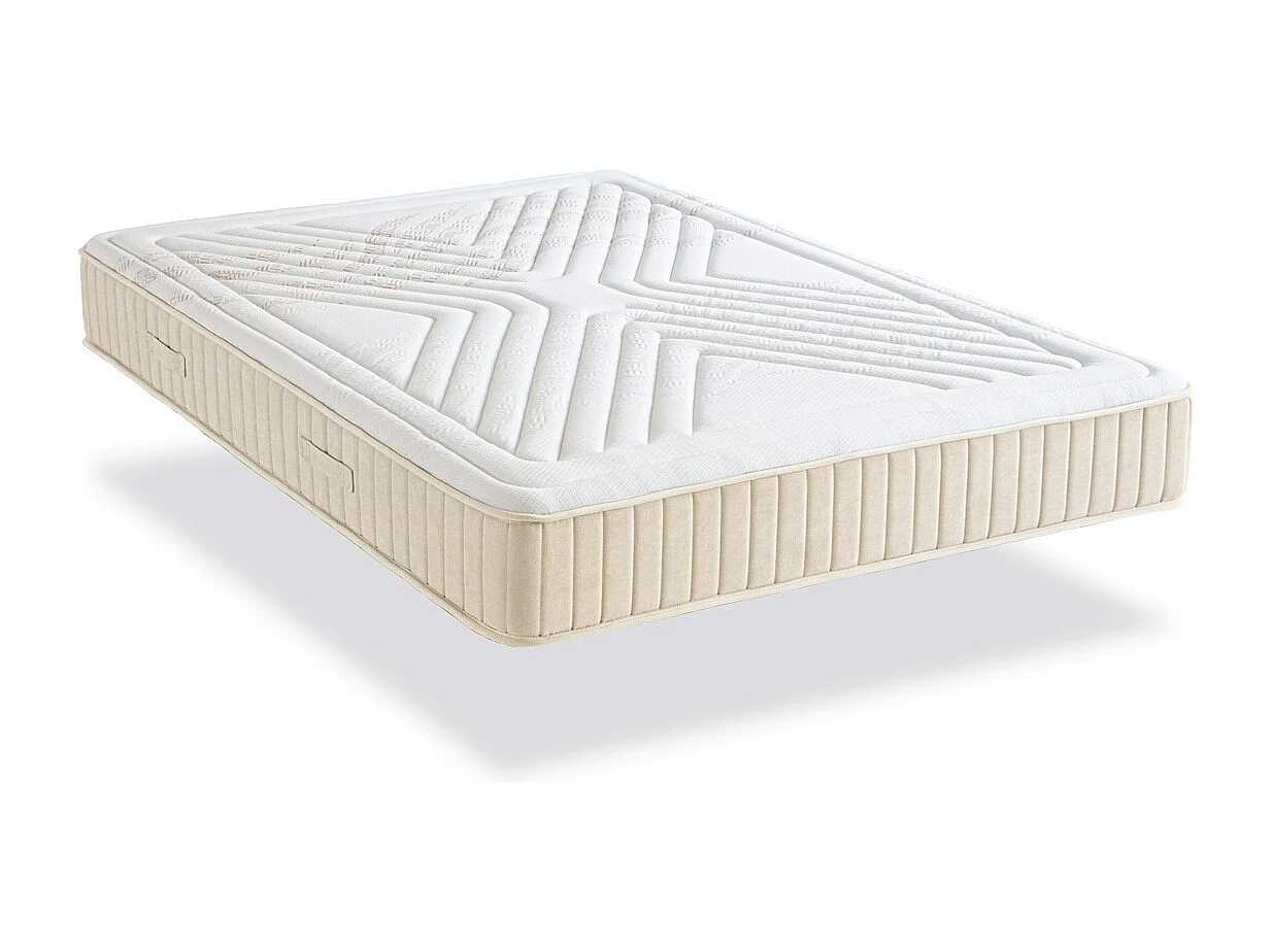 NUIT DE COTON | Ensemble SYMPHONIE 2.0 180x200 cm | Matelas Mémoire de forme + Sommier Bois