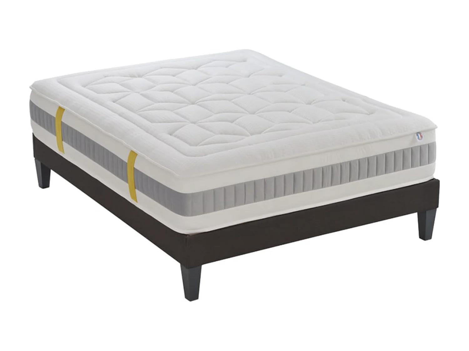 Ensemble matelas ferme 31cm à mémoire de forme et sommier en bois Grand Hôtel-140x200