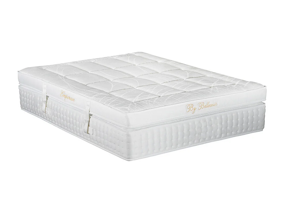 BELLECOUR LITERIE | Pack Prêt à dormir EMPEREUR 160x200 cm | Matelas Mémoire de forme + Sommier + Accessoires