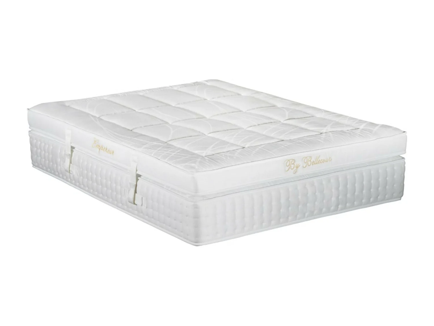 Ensemble hôtelier matelas ferme 33cm à mémoire de forme et sommier en bois Empereur-180x200