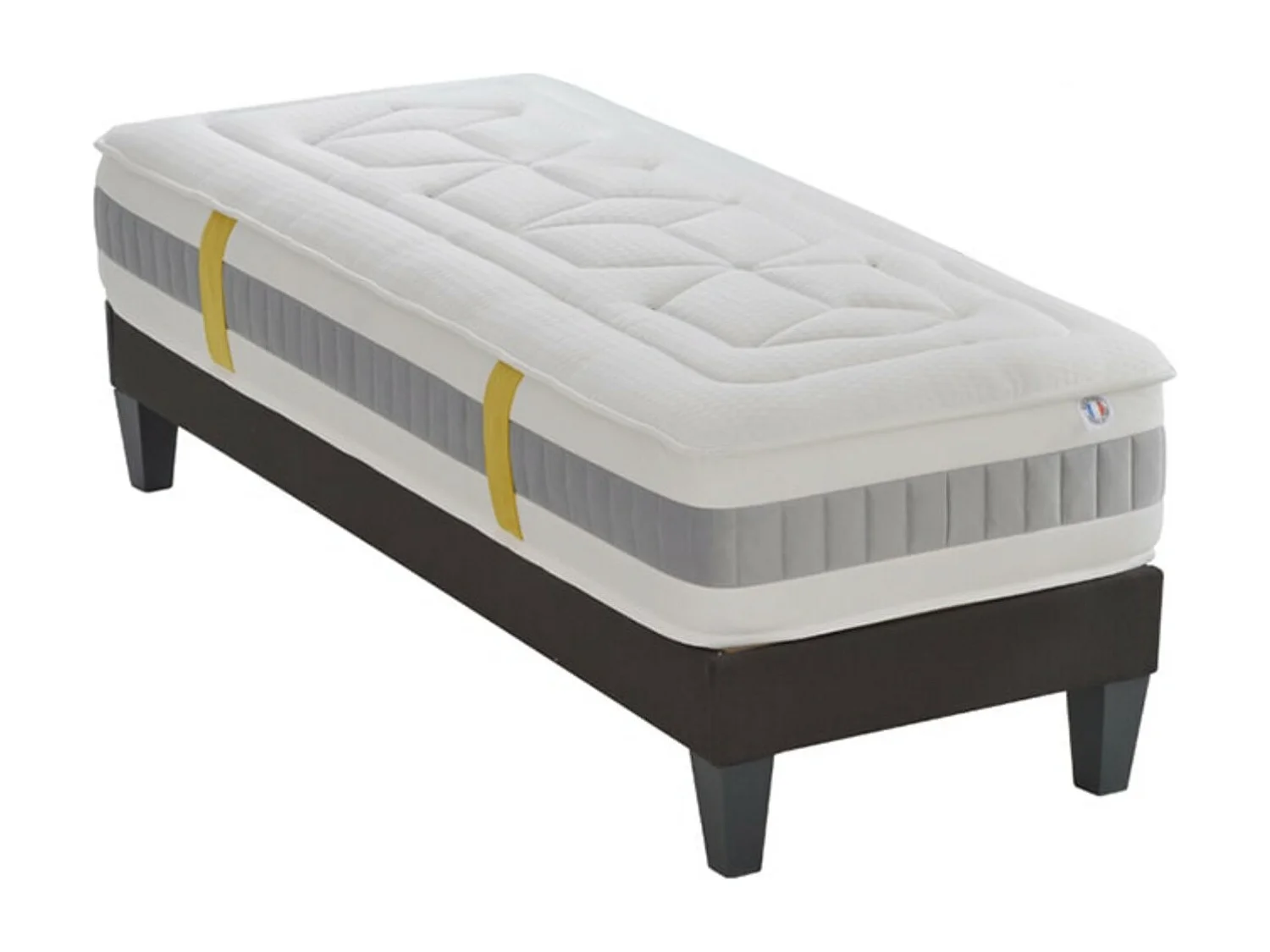 Ensemble matelas ferme 31cm à mémoire de forme et sommier en bois Grand Hôtel-90x200