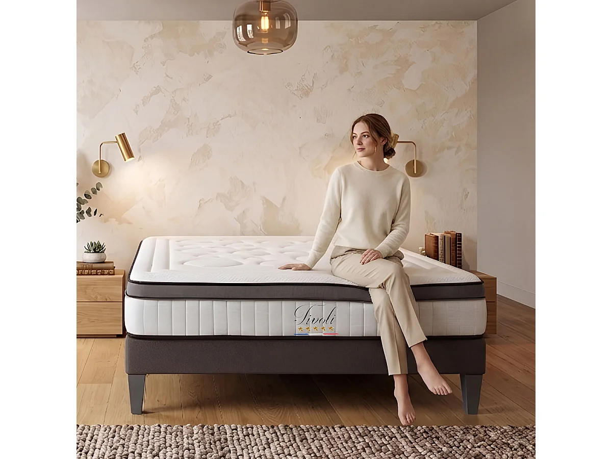 Matelas Tivoli - Mémoire de forme - Accueil moelleux - 25 cm - 90x190 cm