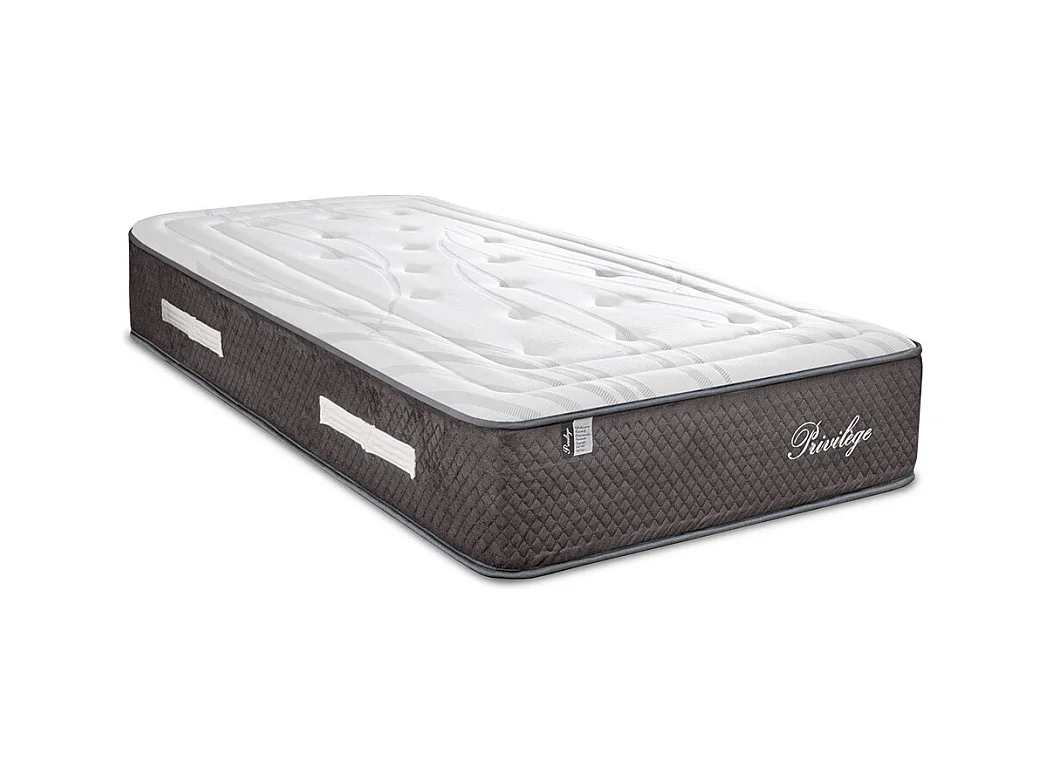BELLECOUR LITERIE | Matelas PRIVILEGE 90x200 cm | Ressorts ensachés & Mémoire de forme