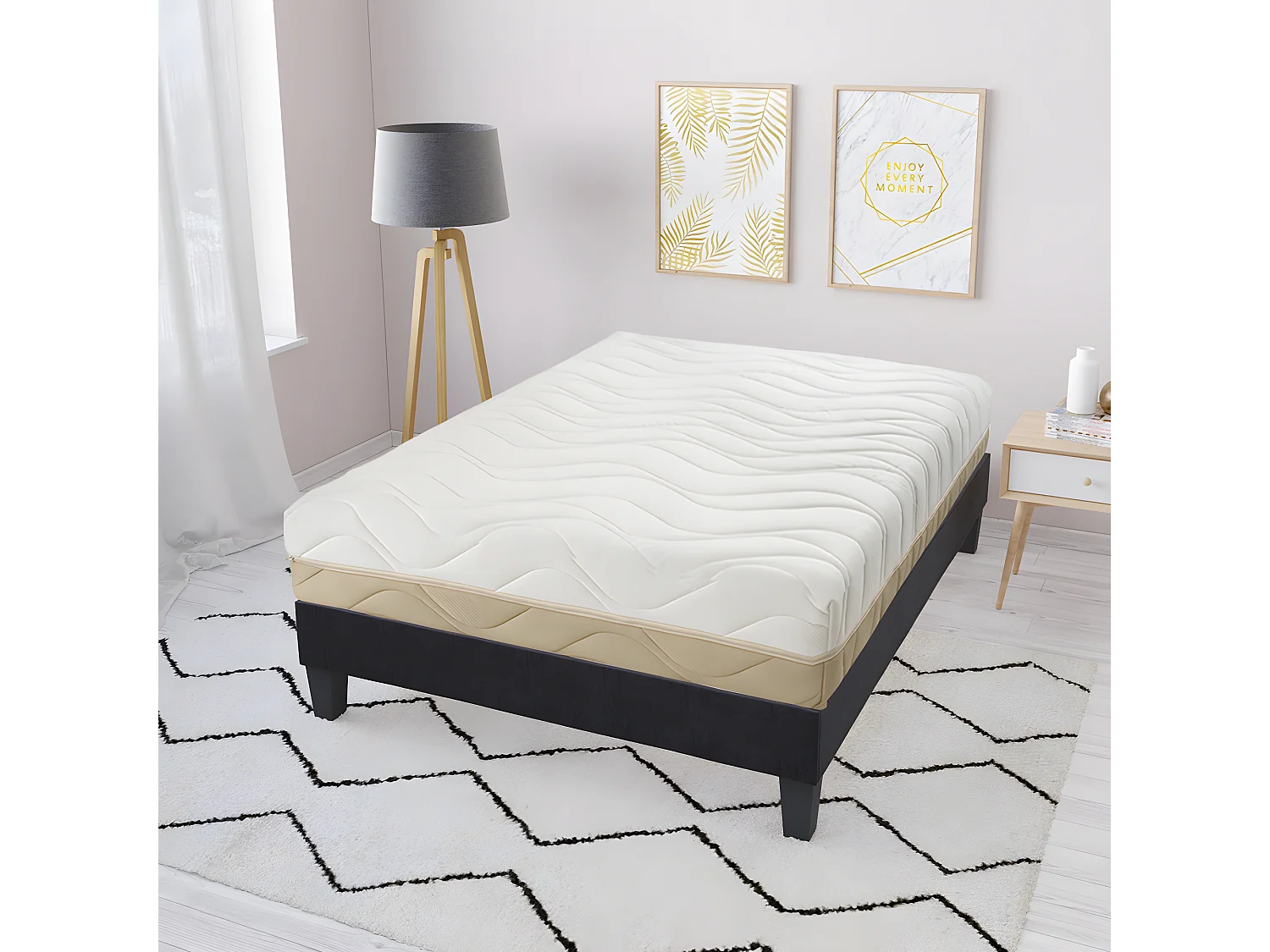 BELLECOUR LITERIE | Matelas SENSO VISCO 140x200 cm | Mousse à mémoire de forme | Soutien Mi-ferme