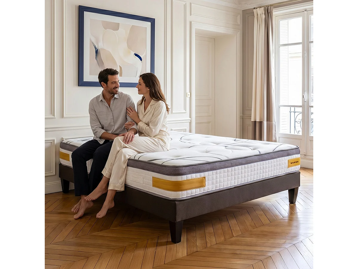 Matelas Mémoire de forme 24 cm COPENHAGUE - 200x200 cm