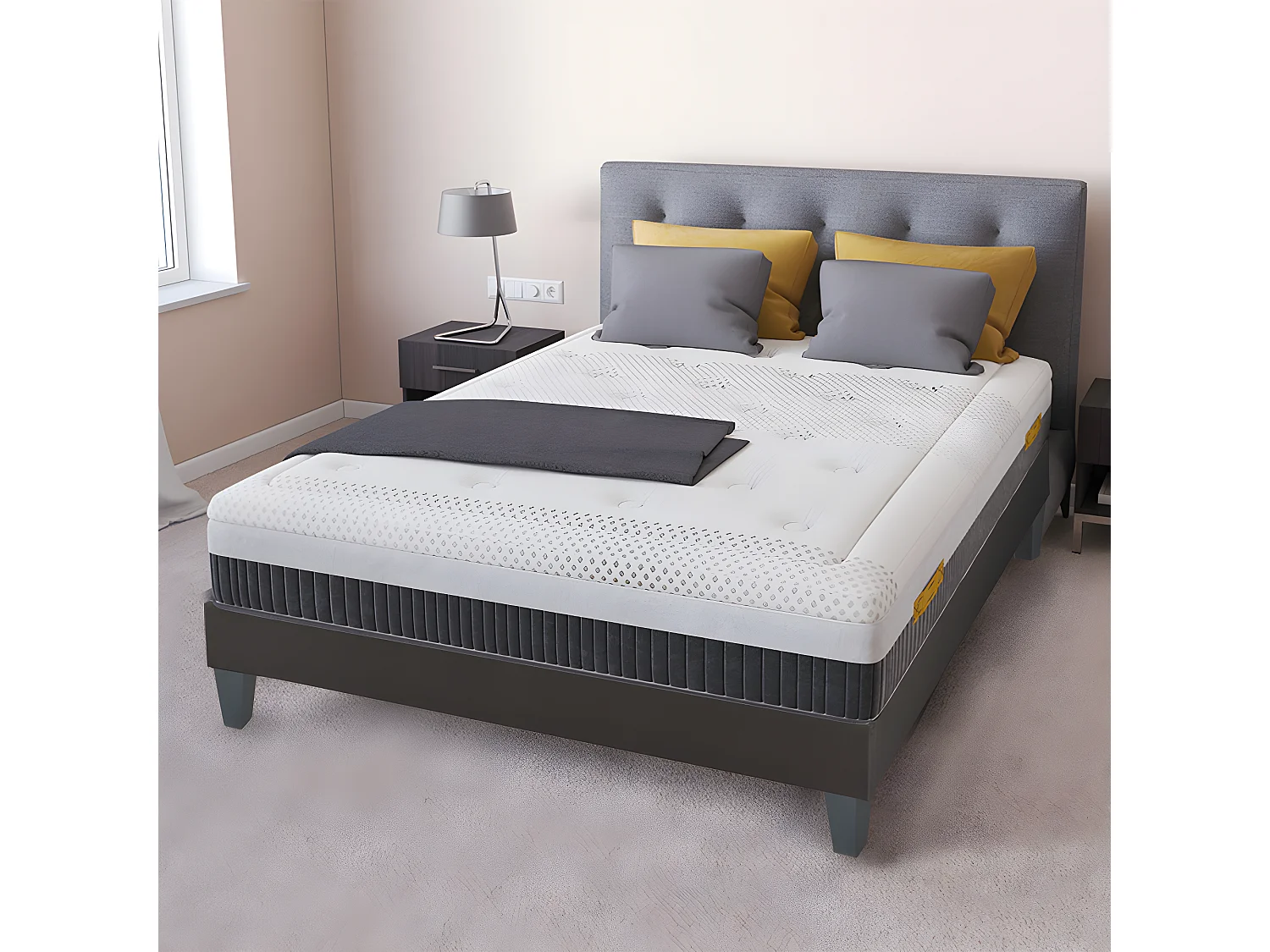 OLYMPE LITERIE | Matelas DELPHES 180x200 cm | Mousse avec mémoire de forme