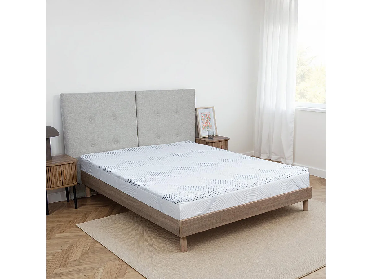 NEOREV | Surmatelas VISCOTOUCH 140x190 cm | Mémoire de forme avec gel thermorégulateur