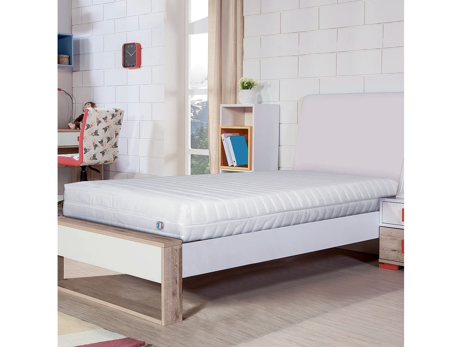Matelas Egio - Mousse au toucher latex - Ferme - Fabriqué en France - 12 cm - 90x190 cm