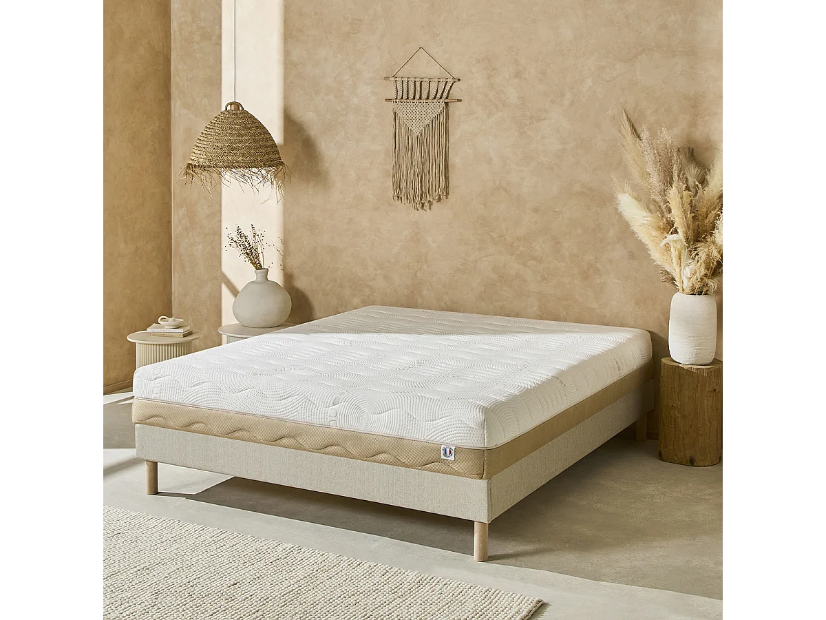 NUIT DE COTON | Matelas 4 SAISONS 160x200 cm | Mousse avec mémoire de forme